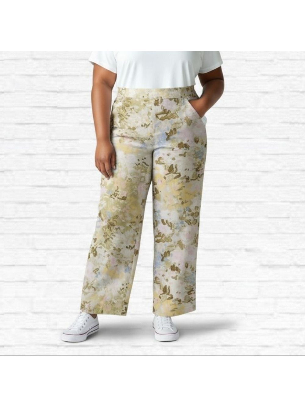 Jams World Vintage Pastel Paint Splatter Pajama Pants Size XL
